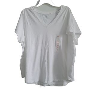 NWT Old navy Womens White V neck short sleeve size XXL